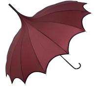 Soake Boutique Scalloped Pagoda Umbrella - Burgundy