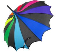 Soake Boutique Scalloped Pagoda Umbrella - Rainbow