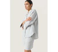 Soaked in Luxury Belira Striped Casual-Fit Shirt Light Blue Stripe