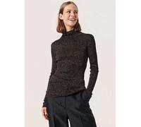 Soaked in Luxury Carina Metallic Knit Slim Fit Pullover Metallic