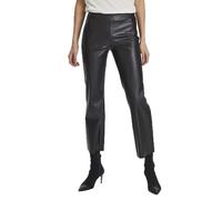 Soaked In Luxury Women's Slkaylee Pu Kickflare Pants, Black, M Slim