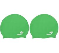 Soaked Silicone Swim Hat (Green) (Pack of 2)