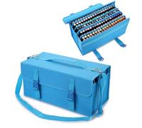 SoaKoa New Large Marker Case, 171 Slots Canvas Markers Holder Marker Organizer for Alcohol Marker and Art Sketch Marker, Permanent Paint Marker (Blue, 171 Slots)