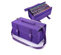 SoaKoa New Large Marker Case, 171 Slots Canvas Markers Holder Marker Organizer for Alcohol Marker and Art Sketch Marker, Permanent Paint Marker (Purple, 171 Slots)