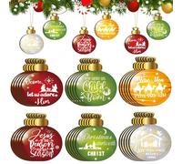 Soaoo 30 Pieces Christmas Ornaments Jesus is The Reason for The Season Wood Christmas Decor Nativity Manger Scene Religious Tree Hanging Ornaments Gifts with Ropes for Xmas Home Indoor Outdoor Decor