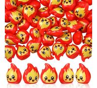 Soaoo 50 Pcs Mini Resin Fire Model Miniature Cute Flame Figurines Ornament for Tiny Landscape DIY Crafts Christmas Small Town Accessories Micro Scene Garden Home Summer Decoration