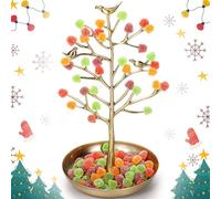 Soaoo Festive Gumdrop Tree Christmas Nostalgic Gum Drops Artificial Tree for Table Centerpiece Christmas Decorations for Tabletop Display Ornament Candy Themed Party Supplies Xmas (Antique Gold)