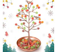 Soaoo Festive Gumdrop Tree Christmas Nostalgic Gum Drops Artificial Tree for Table Centerpiece Christmas Decorations for Tabletop Display Ornament Candy Themed Party Supplies Xmas(Bronze)