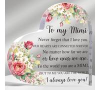 Soaoo Mimi Gifts, Mimi Gifts for Mothers Day Acrylic Desk Plaque Sign Grandmom Mom Holiday Mother Birthday Present for Grandma Mothers Day/Birthday(Chic Style)