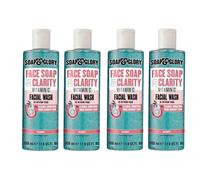 Soap and Glory Gentle Exfoliating Face Wash & Vitamin C Cleanser All Skin Types pack of 4 (4 x 350ml)