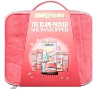 Soap and Glory The Glam-Packed Showstopper 8 Piece Beauty Gift Set | Full-Size Bath, Body & Skincare Collection with Wash Bag | Luxurious Pampering Gift for Her, Birthdays, Christmas & Self-Care