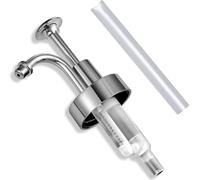Soap and Lotion Dispenser Pumps, Smooth Action Pump,Replacement for Round 1.3in (33 mm) Neck Bottles,Rust Proof&Leak Proof for Soap Lotion Bottle Upcycling (Silver)