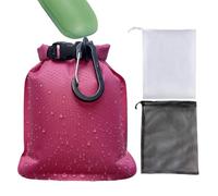 Soap Bag - Travel Soap Case 13x17cm, Secure Hook Design | Body Wash Soap Bag with Mesh Mesh, Sealing Soap Dish for Travel, Camping, Packaging, hot pink, Please refer to the description, Please refer