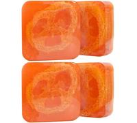 Soap Bar for Face and Body, 4PCS 100g Natural Lemon Loofah Soap, Essential Oil Loofah Bar for Cleansing, Moisturizing, Nourishing
