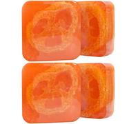 Soap Bar for Face and Body, 4PCS 100g Natural Lemon Loofah Soap, Essential Oil Loofah Soap Bar for Cleansing, Moisturizing, Nourishing, Loofah Soap Bar