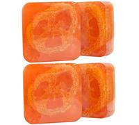 Soap Bar for Face and Body, 4PCS 100g Natural Lemon Loofah Soap, Essential Oil Luffa Bar for Cleansing, Moisturizing, Nourishing