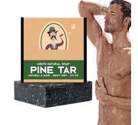 Soap Bar for Men, Pine Tar Soap, Handmade Brightening Pine Tar, All Naturals Bar for Men, Exfoliatingto The Body, for Moisturizing, Body, Face, and Hair Cleaning
