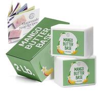 Soap Base for Soap Making, Melted and Poured Soap Base for Crafts, Moisturising Glycerin Soap, 2 Pound, Odourless, Mango Butter