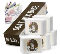 Soap Base for Soap Making, Soap Base for Melting and Pouring for DIY, Moisturising Glycerin Soap, 5 Pound, Odourless, Goat Milk