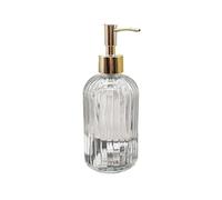 Soap Bottle 400ML Pressed Dispenser Glass Bottle Shampoo Shower Gel Soap Light Luxury Lotion Empty Kitchen Decor(White)