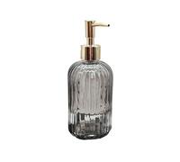 Soap Bottle 400ML Pressed Dispenser Glass Bottle Shampoo Shower Gel Soap Light Luxury Lotion Empty Kitchen Decor(Gris)