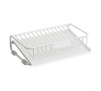 Soap Box, 1-Pack, Carbon Steel Drainage Storage Rack, Efficient Water Flow Design, Sturdy Countertop Organizer for Bathroom and Laundry(White)