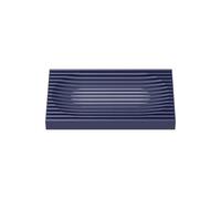 Soap Box 1Pcs Bathroom Silicone Flexible Soap Dishes Storage Holder Soapbox Plate Tray Drain Bath Tools Simple Creativity Box(A blue)