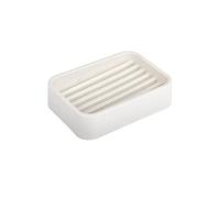 soap box holder, Soap Dish Holder,SoapTray,Self-Draining Simple Classic PP with Slope Design Non-slip Drain(Wit,1 pack)