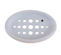 Soap Box Silicone Non-slip Soap Holder Dish Bathroom Shower Storage Plate Stand Hollow Dishes Openwork(Blue)
