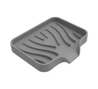 Soap Box Silicone Soap Dish for Bathroom Self Draining Bar Holder Kitchen Sink Sponge Drain Pad Countertop Dispenser(Grey,1PC)