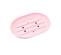 Soap Box Silicone world Bathroom Dish Plate Case Home Shower Travel Hiking Holder Container Soap Box Rack Flexible(Pink)