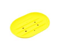 Soap Box Silicone world Bathroom Dish Plate Case Home Shower Travel Hiking Holder Container Soap Box Rack Flexible(Yellow)
