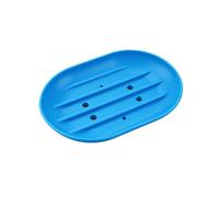 Soap Box Silicone world Bathroom Dish Plate Case Home Shower Travel Hiking Holder Container Soap Box Rack Flexible(Blue)