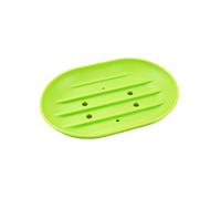 Soap Box Silicone world Bathroom Dish Plate Case Home Shower Travel Hiking Holder Container Soap Box Rack Flexible(Green)