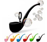 Soap Bubble Pipe, 3D Print Bubble Blower Wand, 1960s Vintage Magic Bubble Pipe, Funny Cigarette Bubble Blower, Outdoor Fake Bubble Pipe Stress Relief Toy (black)