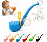 Soap Bubble Pipe, 3D Print Bubble Blower Wand, 1960s Vintage Magic Bubble Pipe,Outdoor Fake Bubble Pipe Stress Relief Toy (Blue)