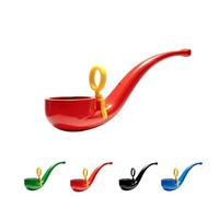 Soap Bubble Pipe, 3D Printed Retro Bubble Blower, Reusable Retro Fun Style Bubbles Maker, Fake Bubbles Pipe Stress Relief Toy, for Party, Outdoor, Backyard Parties & Birthdays (red)