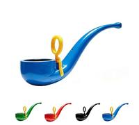 Soap Bubble Pipe, 3D Printed Retro Bubble Blower, Reusable Retro Fun Style Bubbles Maker, Fake Bubbles Pipe Stress Relief Toy, for Party, Outdoor, Backyard Parties & Birthdays (blue)