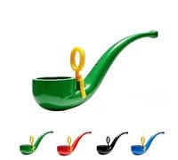 Soap Bubble Pipe, 3D Printed Retro Bubble Blower, Reusable Retro Fun Style Bubbles Maker, Fake Bubbles Pipe Stress Relief Toy, for Party, Outdoor, Backyard Parties & Birthdays (green)