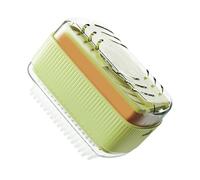 Soap Container, 5.12x2.95 inches, Soap Dispenser Case with Draining Rack for Laundry and Clothes Scrubbing, Portable for Camping, Dormitory, RV, Sink, or Counter Use, Convenient for Travel, Women