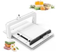 Soap Cutter Machine, Handcrafted Wire Cutting Table with Baffle, Precise Positioning Graduated Ruler, 32x32x12cm Cutting Range for Loaf, Cheese, Butter