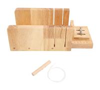 Soap Cutter with Adjustable Thickness Scale, Oak Wood Soap Slicer for Handmade Soap Making, Includes Wooden Stick and Crystal Cutting Wires, Perfect for Loaf Soap, Cakes,