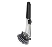 Soap Dish Brush, Ergonomic Scouring Brush with Handle | Kitchen Accessory for Dishes - for Cookers, Sink, Kitchen, Home, Dorm, Housekeeping, Cleaning