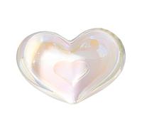 Soap Dish Ceramic Soap Holder Heart Shaped Water Outlet Design Dishes Soap Holder(Colorful)