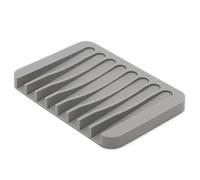 Soap Dish, Flexible Bathroom Silicone Soap Dish, Soap Pads Organizer, Water Soap Tray Stand, Non-Slip Silicone Soap Box, Drainable Soap Saver Pad for Shower Bathroom Kitchen - Grey