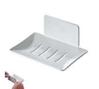Soap Dish Holder,Stainless Steel Soap Tray 3M Self-Adhesive Chrome Finish Without Drilling,Rustproof Waterproof Silver Soap Tray Rack for Bathroom Kitchen Shower