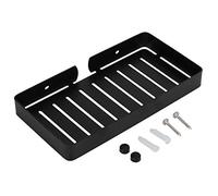 Soap Dish Holder, Wall Mount Stainless Steel Soap Drain Rack Shelf Sponge Holder with Screws for Bathroom Shower Kitchen Counter Top(Black)