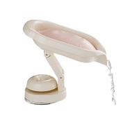 Soap Dish Holder with Suction Cup - Adjustable Arm, Strong Suction Cup Wall Mount | No Drilling Removable Self-Draining Tray | For Bathroom, Kitchen, Shower, Sink, Dorm, Ho