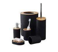 Soap Dish Set Bathroom Wash Kit Six-piece Set Toilet Brush Toothbrush Cup Soap Box Sets(Color 4)
