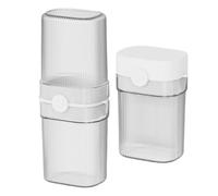 Soap Dish Set & Travel Toothbrush Storage Box - Portable Two-Piece Set with 1 Toothbrush Box and 1 Soap Dish, Compact Hygienic Design - Ideal for School, Travel & Business Trips